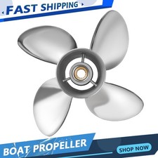 4 Blades 14 1/4 x 17 Stainless Boat Propeller For Mercury 15 Tooth 135-300HP RH picture