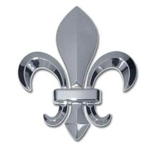NEW Fleur-de-Lis Chrome Metal Auto Emblem.🧨🎆 picture