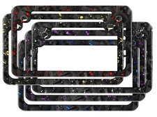 100% Real Forged Carbon Fiber Motorcycle License Plate Frame- 6 Colors Available picture