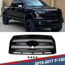 Shadow Black Front Grille W/ Camera Hole For 2015-2017 Ford F-150 F150 Platinum picture