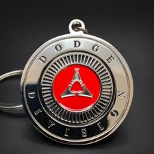 Dodge Badge Vtg Keychain Metal RAM Charger Challenger Hellcat Viper Mopar Gift picture