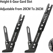 black Aluminum Kickstand for Motorcycles - Adjustable Foot Support 200-260mm picture