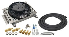Derale Fluid Cooler and Fan 12.75 x 9.375 x 4.313 in 8 AN Male Adapters 15950 picture