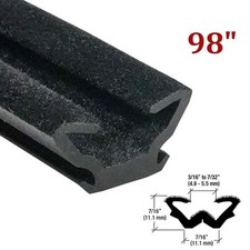8Ft Universal Flexible Flocked Rubber Glass Run Channel for Buses and RV Windows picture