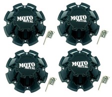 4 PACK M793BK01 Moto Metal Gloss Black Wheel Center Cap CAP M-793 picture