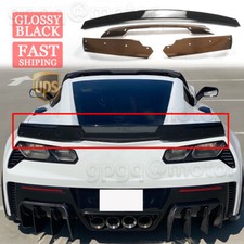 For Corvette C7 Stingray Z06 STG 3 2014-2019 Glossy Black Highkick Trunk Spoiler picture