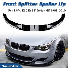 3x Gloss Black Front Spoiler Lip Splitter For BMW 5 Series E60 E61 M5 2004-2010 picture