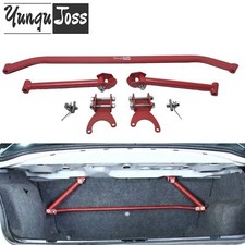 Red Billet Rear Strut Brace Shock Tower Bar Fit for BMW E46 3 Series 1998-2005 picture