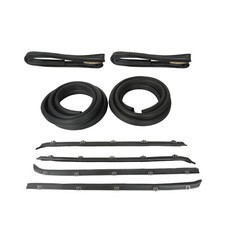 Front Door Window Run Sweep Felts Weatherstrip Seals Kit Set for Chevy GMC Truck picture