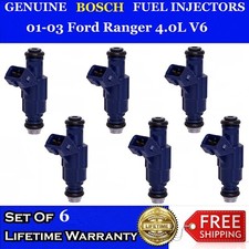 6x Genuine Bosch Fuel Injectors For 01-03 Ford Ranger 4.0L V6 #0280156029 picture
