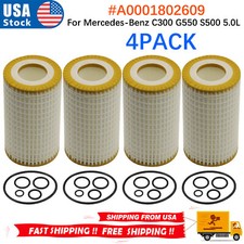 4sets For Mercedes A 0001802609 OEMASSIVE CAR OIL FILTER Cartridge with O rings picture