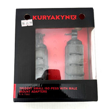 Kuryakyn 7560 Trident Small ISO Foot Pegs - Male Mount (Pair), ALL BLACK picture