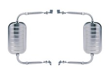 UNIVERSAL JR WEST COAST TRUCK PICKUP VAN TOWING CHROME STEEL DOOR MIRRORS PAIR picture