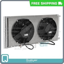 New A/C Condenser for Remote Mount w/ Dual Spal Puller Fans 12V 12x26 picture