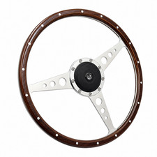 15'' Classic Riveted Wood Steering Wheel Restoration Austin Healey ,3000, Sprite picture