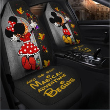 Mickey And So Our Magical Adventure Begins Car Seat Covers (set of 2) picture