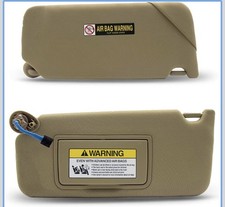 OEM Left Driver Side Tan Sun Visor For Honda Accord 08-12 w/Light  picture