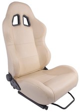 JEGS GS-1 High Back Sport Seat Driver or Passenger Side Light Beige picture