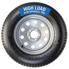 Trailer Tire Rim Assembly ST205/75D15 F78-15 LRC 5 Lug Silver Grey Modular Wheel picture