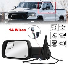 Heated Power Folding Driver Left Side Mirror For Ram 1500 2019-2024 68462769AB picture