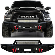 Vijay For 2015-2018 Ram 1500 Rebel Front Bumper Textured Steel with LED Lights picture