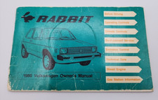 1980 VW Rabbit Owner's Manual Volkswagen Hatchback Worn Torn Dirty but Complete picture