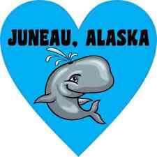 4x4 Heart Juneau, Alaska Whale Sticker Hobby Decal Animal Sign Travel Stickers picture