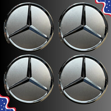 4pcs Mercedes Benz 75mm Wheel Center Caps Fits Most Benz Models | FAST SHIPPING picture