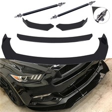 🔥🔥🔥 For Ford Mustang GT Front Bumper Lip Spoiler Splitter Body Kit+Strut Rods picture
