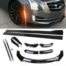 For Cadillac ATS CTS Front Bumper Lip Spoiler Splitter Glossy Black Body Kit picture