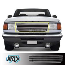 Fits 93-97 Ford Ranger Billet Grille Chrome Front Main Upper Grill Insert picture