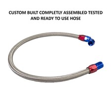 New 4AN 6AN 8AN Silver Stainless Braided CPE Fuel Hose Oil Cooler Line +Fitting picture