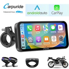 Carpuride W603D Motor Stereos Carplay Dual Cam BTtrans Loop Recording Waterproof picture