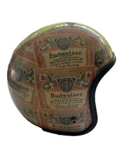 *RARE* VINTAGE BUDWEISER BEER BOBBER MOTORCYCLE HELMET Pro-Tec 1970s Size Large picture