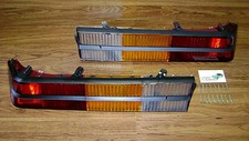 1978-81 Z28 Camaro Tail Light Lamp Lens Pair Black Trim 78 79 80 81 OER IN STOCK picture