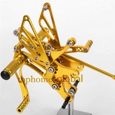 Gold CNC Adjusting Rearset Footpegs Rear Set For Yamaha YZF R1 2004 2005 2006 picture