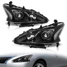 FOR 13-15 NISSAN ALTIMA SEDAN BLACK/CLEAR CORNER PROJECTOR HEADLIGHT HEAD LAMPS picture