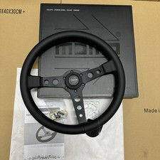 MOMO Prototipo P5 Black Edition 350mm Steering Wheel Genuine Leather picture