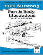 1969 Ford Mustang Boss 429 & Cobra Parts & Body Illustrations Manual USB10047 picture