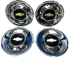 Fit 4 2009-14 Chevy Tahoe Avalanche Silverado Chrome 5416 Center Caps 19431543 picture