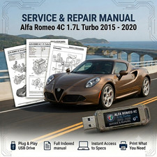 ALFA ROMEO 4C 2015 2016 2017 2018 2019 2020 SERVICE REPAIR WORKSHOP MANUAL USB picture