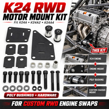 K24 RWD Engine Swap Mount Kit with Poly Bushings For Honda K24A K24A2 K24A4 Swap picture