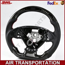 Carbon Fiber LED Leather Steering Wheel For Chevrolet Corvette C7 2014-2019 picture