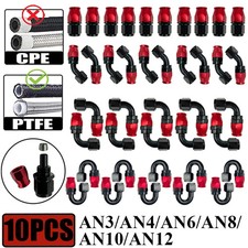 10X 3AN 4AN 6AN 8AN 10AN PTFE Fuel Oil Gas Swivel Hose End Fittings Adapter E85 picture