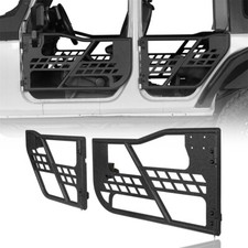 4Pcs Tubular Half Doors Offroad Trail Doors for 2007-2018 Jeep Wrangler JK 4Door picture