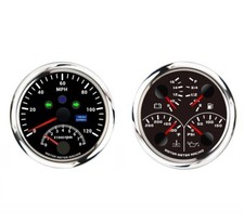 W PRO 85mm 2 Gauge Set GPS Speedometer Tachometer 120 MPH 4 IN 1 Multi-Function picture