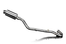 Delkevic Full Exhaust with 9 Inch Oval Stainless Steel Muffler for KLR650 picture