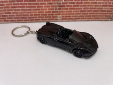 KEYCHAIN for PAGANI HUAYRA BLACK ROADSTER EXOTIC AUTO CAR KEYS RING FOB LANYARD picture