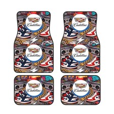 Cadillac 4PCS Universal Car Floor Mats Auto Carpets Interior Trim Accessories picture