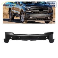 Black Front Bumper Face Bar For 2019-2021 Chevy Silverado 1500 W/ Sensor Holes picture